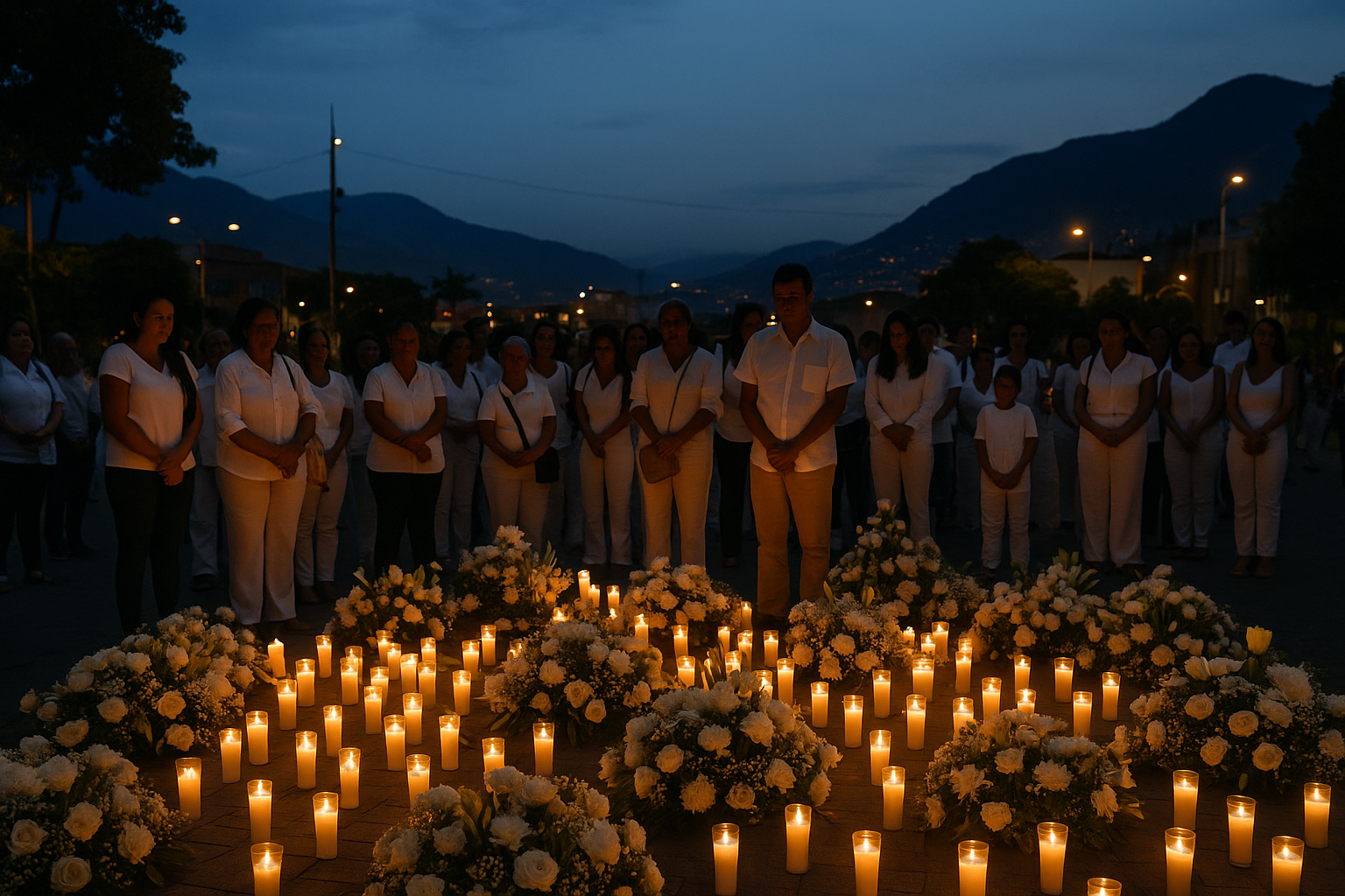 Ofrenda floral en acto de memoria